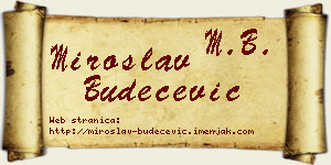 Miroslav Budečević vizit kartica
